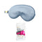 Satin Sleep Mask - Grey - Sleep Mask & Pink Earplugs