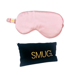 Satin Sleep Mask - Pink - Sleep Mask & Black Bag