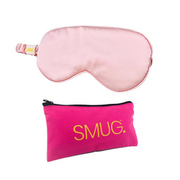 Satin Sleep Mask - Pink - Sleep Mask & Pink Bag