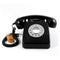 Druktoets retro telefoon zwart