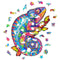 UNIDRAGON Wooden Jigsaw Puzzle Animal - Iridescent Chameleon, Medium, 26 x 33 cm
