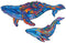 UNIDRAGON Wooden Jigsaw Puzzle Animal - Milky Whales - 172 pcs - Medium 33x20 cm