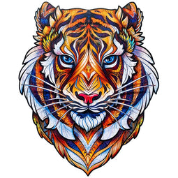 UNIDRAGON Wooden Jigsaw Puzzle Animal - Lovely Tiger - 273 pcs - King Size 30x38 cm