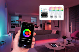 Hyundai Home - Smart Wifi LED bulb - Color & White - RGBCW - E27 - 3 pcs.