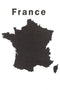 MiMi Innovations Luxury Wooden Country Map - 33.5x27.6 inch - Black