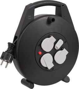 Vario-Line kabelhaspel met USB zwaart 10m H05VV-F 3G1,5