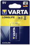 Varta 9V Superlife Batterij - 1 stuk
