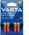 Varta AAA Maxtech Batterijen