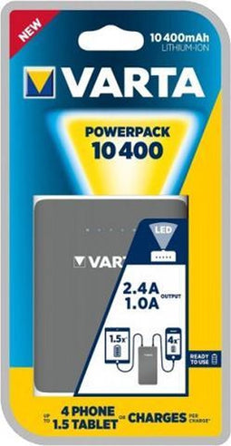 Varta Family ki-ion Powerpack 2 USB poorten 10400 mAh, inclusief 1 MicroUSB kabel