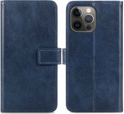 iMoshion Hoesje Geschikt voor iPhone 13 Pro Max Hoesje - iMoshion Luxe Bookcase - Donkerblauw
