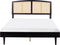VARZY - Bed met LED - Zwart - 140 x 200 cm - Rubberhout