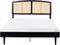 VARZY - Bed met LED - Zwart - 160 x 200 cm - Rubberhout
