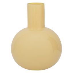 Vase Collo French Vanilla, XS Yellow / Recycled glass