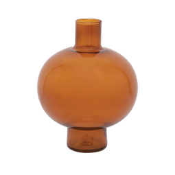 Vase recycled glass Round Orange