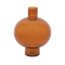 Vase recycled glass Round Orange