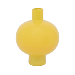 Vase recycled glass Round Vanilla