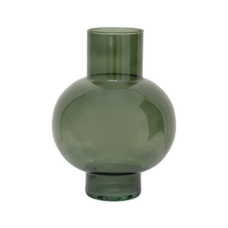 Vase Recycled Glass Tummy A Green