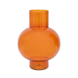 Vase Recycled Glass Tummy A Orange