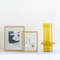 Vase recycled glass Yellow
