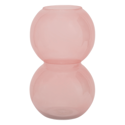 Vase recyled glass Bulb, Branded Apricot Pink / Recycled glass