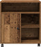 vidaXL - Printerstandaard - met - Wielen - Oud - Hout - 60x50x67 - cm