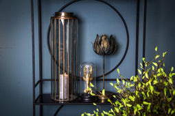 PTMD gizzy messing tafellamp van ijer met led lamp