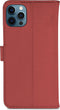 Høyde - Vegan lederen bookcase hoes - 100% Biologisch Afbreekbaar - Geschikt voor iPhone 12 / 12 Pro - Rood