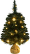 vidaXL - Kunstkerstboom - met - verlichting - en - standaard - 60 - cm - PVC - groen