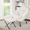 Coast Fauteuil - Vrijetijdsstoel met Poef - Ergonomisch - Max 150KG - Wit