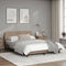 vidaXL - Bedframe - met - hoofdbord - kunstleer - cappuccinokleurig - 140x200 - cm