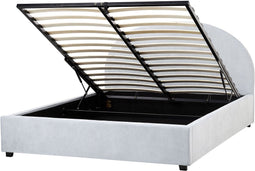 VAUCLUSE - Bed met opbergruimte - Lichtblauw - 160 x 200 cm - Stof