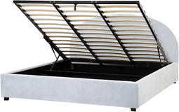 VAUCLUSE - Bed met opbergruimte - Lichtblauw - 180 x 200 cm - Stof