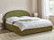 VAUCLUSE - Bed met opbergruimte - Olijfgroen - 180 x 200 cm - Bouclé