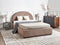VAUCLUSE - Bed met opbergruimte - Taupe - 140 x 200 cm - Bouclé