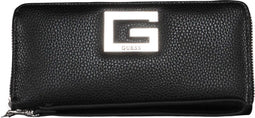 Guess Brightside Slg Lrg Zip Around - Ritsportemonnee - 12 pasjes - Zwart