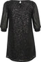 Kaffe Curve KCsally Dress - Dames Jurk A-lijn 3/4 mouwen - Maat M