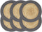 vidaXL - Placemats - 4 - st - rond - 38 - cm - jute - effen - grijs
