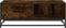 vidaXL - Salontafel - 90x57x35 - cm - bewerkt - hout - en - metaal - gerookt - eiken