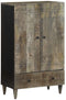 vidaXL - Hoge - kast - 60x33x110 - cm - massief - mangohout