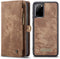 Caseme - vintage 2 in 1 portemonnee hoes - Geschikt voor Samsung Galaxy S20 Plus / S20+ - Bruin