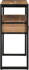 vidaXL - Console - Tafel - Zwart - 90x33x75 - cm - Massief - Acaciahout - en - Metaal