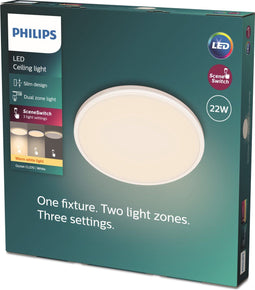 Philips Ozziet - Plafondlamp - 3 lichtinstellingen - Wit