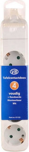 VB 41132 Tafelcontactdoos 4-Voudig + RA Zonder Snoer Wit