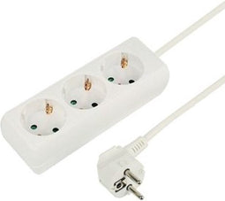 VB 41138 Stekkerdoos 3-Voudig + RA - 1.5m - 3x1mm - Wit