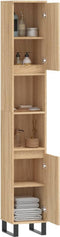 vidaXL - Badkamerkast - 30x30x190 - cm - bewerkt - hout - sonoma - eikenkleurig