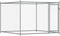 vidaXL - Hondenhok - met - deuren - 4x2x1,5 - m - gegalvaniseerd - staal - grijs