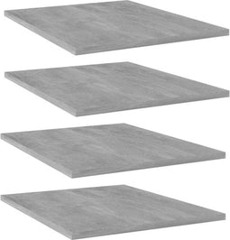 vidaXL - Wandschappen - 4 - st - 40x50x1,5 - cm - bewerkt - hout - betongrijs