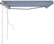 vidaXL - Luifel - handmatig - uittrekbaar - met - palen - 4x3,5 - m - blauw - en - wit