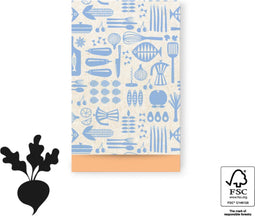 House of Products - Cadeauzakjes - Cadeauzakjes Foodies - Blauw - 12 x 19 cm - 200 stuks