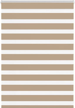 vidaXL - Zebra - Blind - 105x100 - cm - stofbreedte - 100,9 - cm - polyester - zandbruin